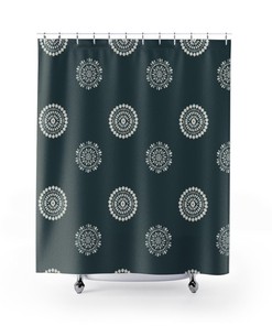 Minimalist Contemporary Shower Curtain for a Simple Bathroom, 71 x 71 inch Curtain