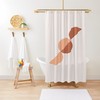 Minimalist Earth Colors Abstract Shower Curtain Trendy Art Curtain with Waterproof and Extra-Durable Eco