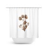 Minimalist Flowers Shower Curtain, Farmhouse Bathroom Decor, Relaxing Atmosphere - SHOWER154