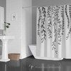 Minimalist Leaves Shower Curtain, Add a Bohemian Vibe to Your Bathroom Decor