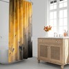 Minimalist Mid-Century Modern Ombre Shower Curtain with Beach Gradient Design and House Warming Touch