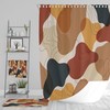 Minimalist Moderrn Abstract Shower Curtain with Optional Matching Bath Mat and Towel Options for Modern Bathroom