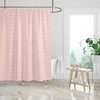 Minimalist Pink Mudcloth Print Shower Curtain, Create a Subtle Elegance in Your Bathroom