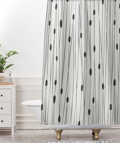 Minimalist Shower Curtain | Beige Bathroom Decor | Modern Bathroom Curtains | Luxury Shower Curtains