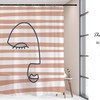 Minimalist Stripe Disney Shower Curtain, Eye-Catching and Waterproof with Hooks Included