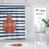 Minimalist Striped Shower Curtain, Customized Waterproof & Washable Bathroom Accessory, Perfect for Modern Bath Decor