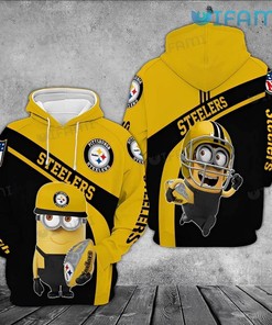 Minions Holding Football - Steelers All Over Print Hoodie