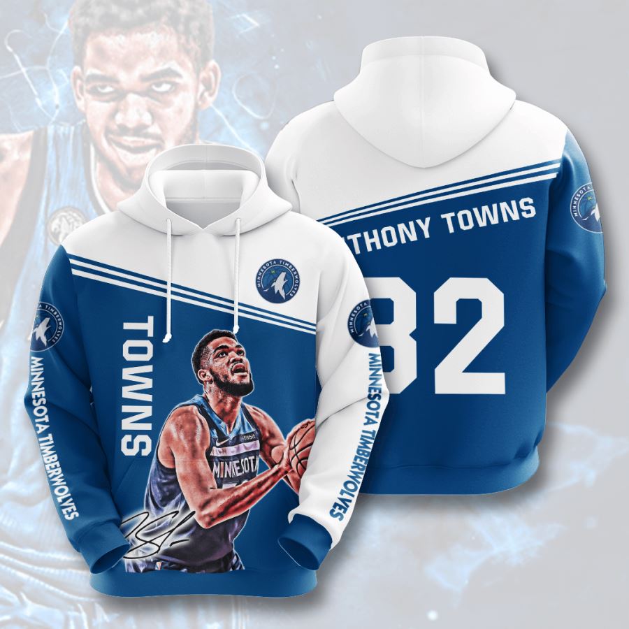 Minnesota Timberwolves All Over Print Hoodie - Personalized with 3D Design