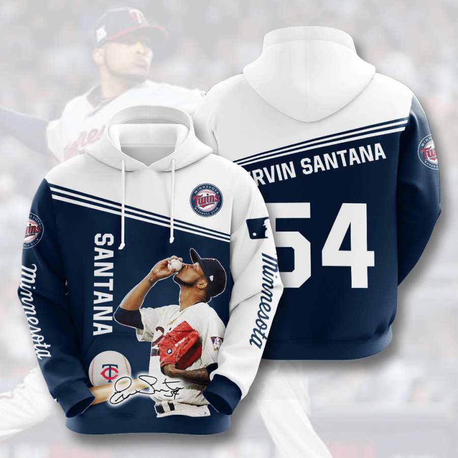 Minnesota Twins Awesome 3D Hoodie with Unique All Over Print