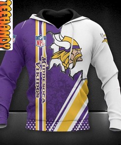 Minnesota Vikings 3D Football NFL Hoodie - Perfect for Fans!