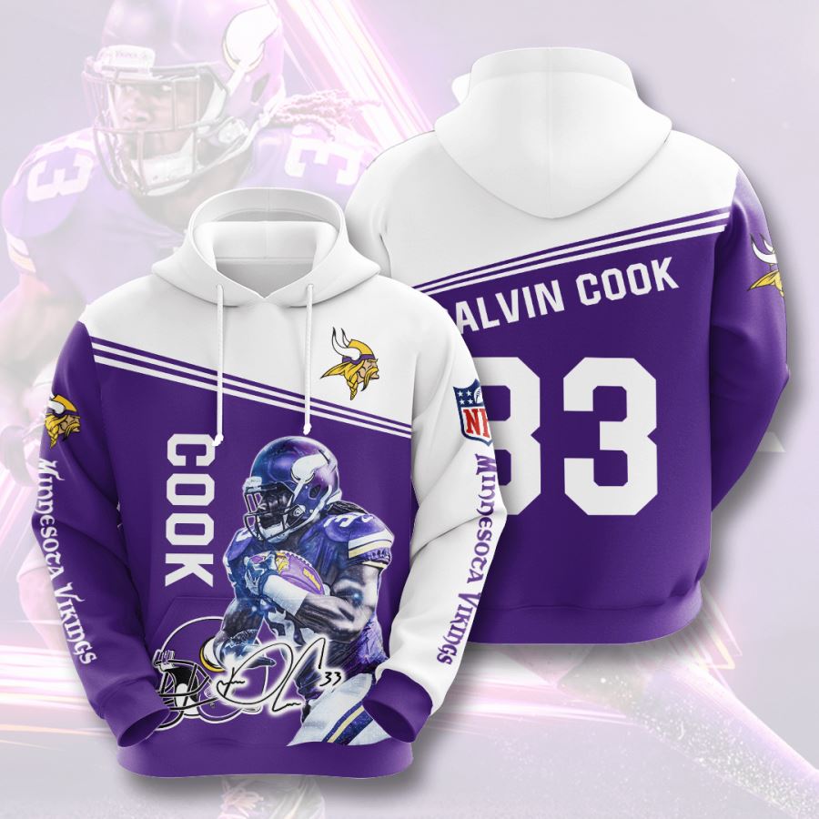 Minnesota Vikings All Over Print 3D Hoodie for Sports Lovers