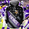 Minnesota Vikings Hoodie with Personalized All Over Print for Fans