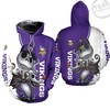Minnesota Vikings Jack Skellington and Zero 3D Hoodie for Men