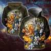 Minnesota Vikings Lava Skull 3D All-Over Print Hoodie