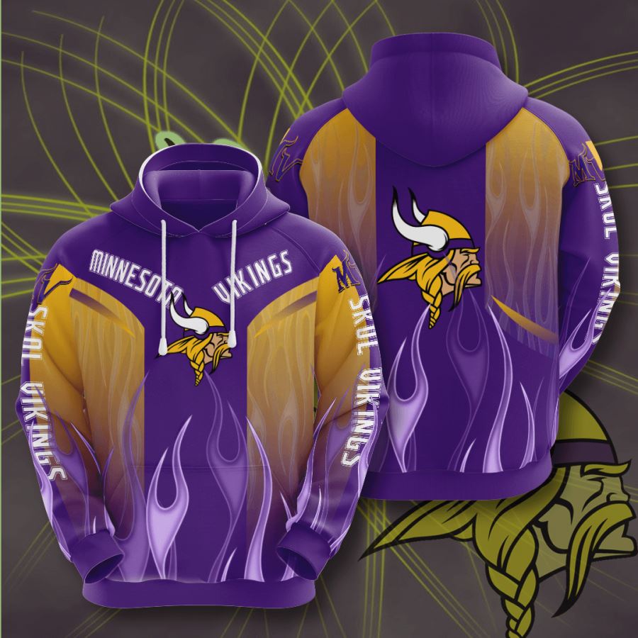 Minnesota Vikings Men's 3D Hoodie with Full Size Print