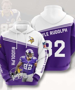 Minnesota Vikings Men's 3D Hoodie with Unique Zipper Design
