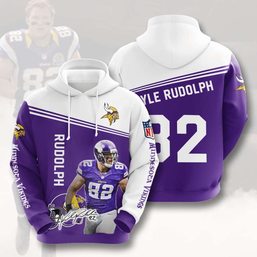 Minnesota Vikings Men's 3D Hoodie with Unique Zipper Design