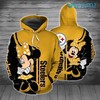 Minnie Mouse Holding Logo - Steelers All Over Print Hoodie