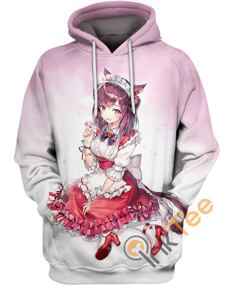 Miqo?te Maid Uniform Final Fantasy All Over Print Hoodie 3D