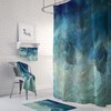 Misty Peacock Feather Shower Curtain with Matching Towels and Bath Mat