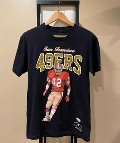 Mitchell & Ness NFL Sf 49Ers Ronnie Lott Black Sweatshirt T-shirt, NFL Football Teams Gifts For Fans