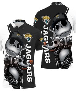 Mix Halloween and Jacksonville Jaguars Fandom with Jack Skellington and Zero Polo Shirt