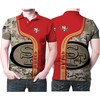 Mix patriotism San Francisco 49ers Logo Camouflage Pattern American Flag 3D All Over Print Polo Shirt