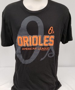 Mlb Baltimore Orioles Black T-Shirt, Classic Logo Baseball Tee