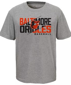 Mlb Baltimore Orioles Boys' Poly T-Shirt, Youth Athletic Baseball Tee