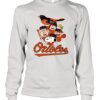 Mlb Baltimore Orioles Snoopy Charlie Brown Playing Baseball T-Shirt