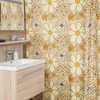 Mod Boho Flower Shower Curtain, 1970s Hippie Bathroom Decor, Housewarming Gift
