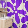 Mod Boho Flower Shower Curtain, Groovy Hippie Bathroom Decor, Housewarming Gift