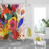 Mod Bouquet Floral Shower Curtain Set with Bath Mat