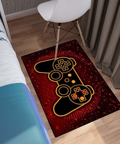 Modern 3D Gamer Carpet with Game Print Design for Large Game Area Rugs in Living Room and Bedroom