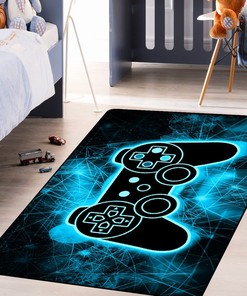 Modern 3D Gamer Carpets for Living Room and Bedroom with Video Game Area Rugs, Video Game Controller Gamepad