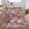 Modern Abstract Dusty Rose Shadow Kids Rugs - Indoor Non-Slip Area Rugs for Personalized Teen Room Home Décor