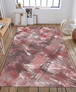 Modern Abstract Dusty Rose Shadow Kids Rugs - Indoor Non-Slip Area Rugs for Personalized Teen Room Home Décor