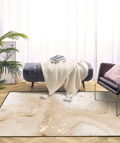 Modern Abstract Gold Dust Texture Area Rug with Fluid Marble Canvas Inspiration for Chic Home Decor