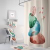 Modern Abstract Shower Curtain and/or Bathroom Set with Chic and Elegant Design for Trendy Bathroom Decor
