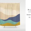 Modern Art Landscape Cream Sky Field Shower Curtain - KinderzimmerVorhang Design - Custom Sizes Available