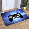 Modern Blue Game-themed T-Shirt, Hoodie, and Sweatshirt Area Rugs for Boys' Bedrooms, Perfect for Game Room Home Decor
