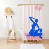 Modern Boho Shower Curtain, Abstract Matisse Style Bath Decor, Eco-Friendly Material