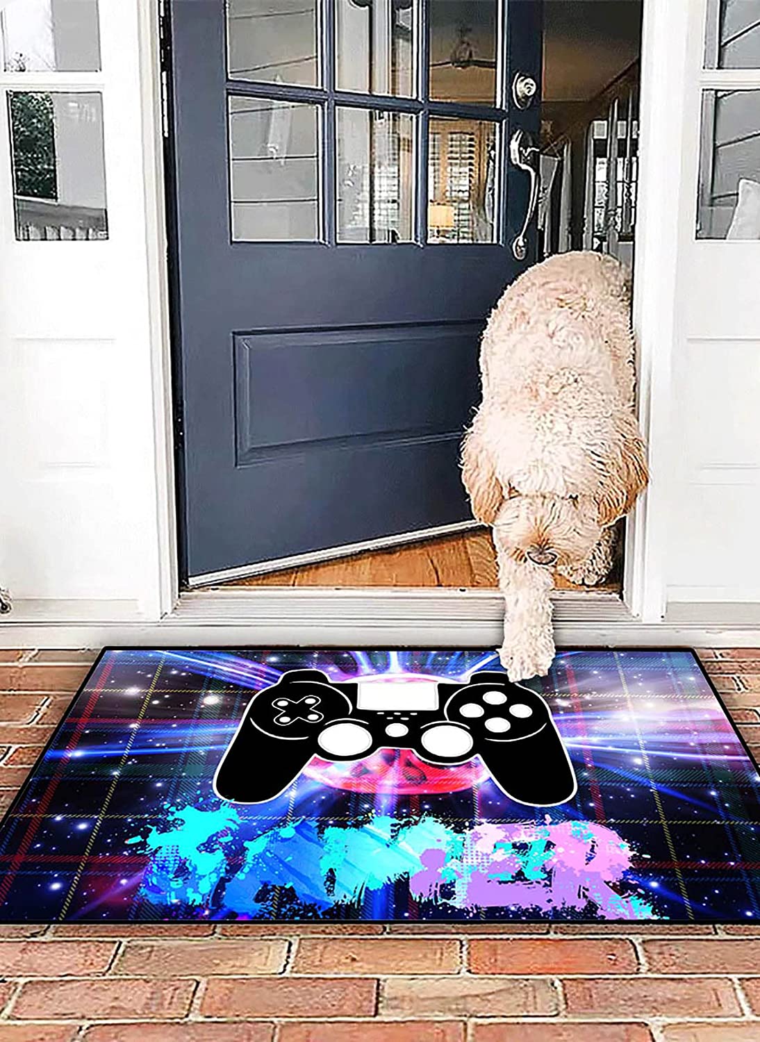 Modern Cool Tech Style T-Shirt, Hoodie, Sweatshirt: Gaming Video Game Area Rug with Gamer Room Decor - Image 2