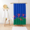 Modern Disney Boho Moon Shower Curtain, Abstract Matisse Style Design Waterproof Decor with Hooks Included