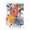 Modern Flower Print Shower Curtain, Add a Pop of Color to Your Bathroom