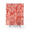 Modern Flower Print Shower Curtain for a Housewarming Gift