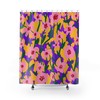 Modern Flower Print Shower Curtain for a Stylish Bathroom