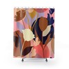 Modern Flower Print Shower Curtain with Gift Idea