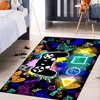 Modern Game Controller Gamepad Pattern Area Rugs for Boys, Teens, and Gamer Decor, Suitable for Game Room Carpets