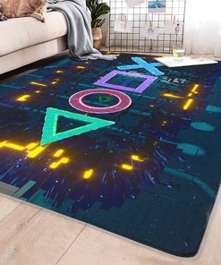 Modern Game Controller Gaming Gamepad Area Rugs for Living Room and Bedroom Decor